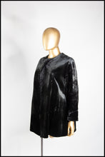 Vintage 1920s Heavy Black Velvet Coat