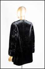 Vintage 1920s Heavy Black Velvet Coat