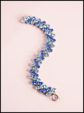 Vintage 1960s Blue Rhinestone Bracelet