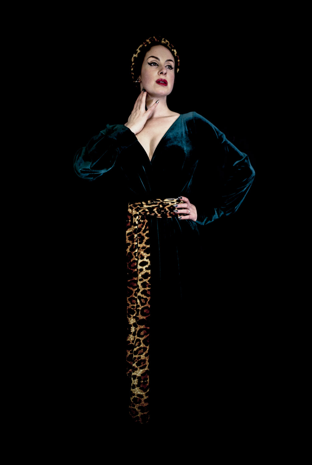 Vamp - Dark Green Velvet Maxi Dress