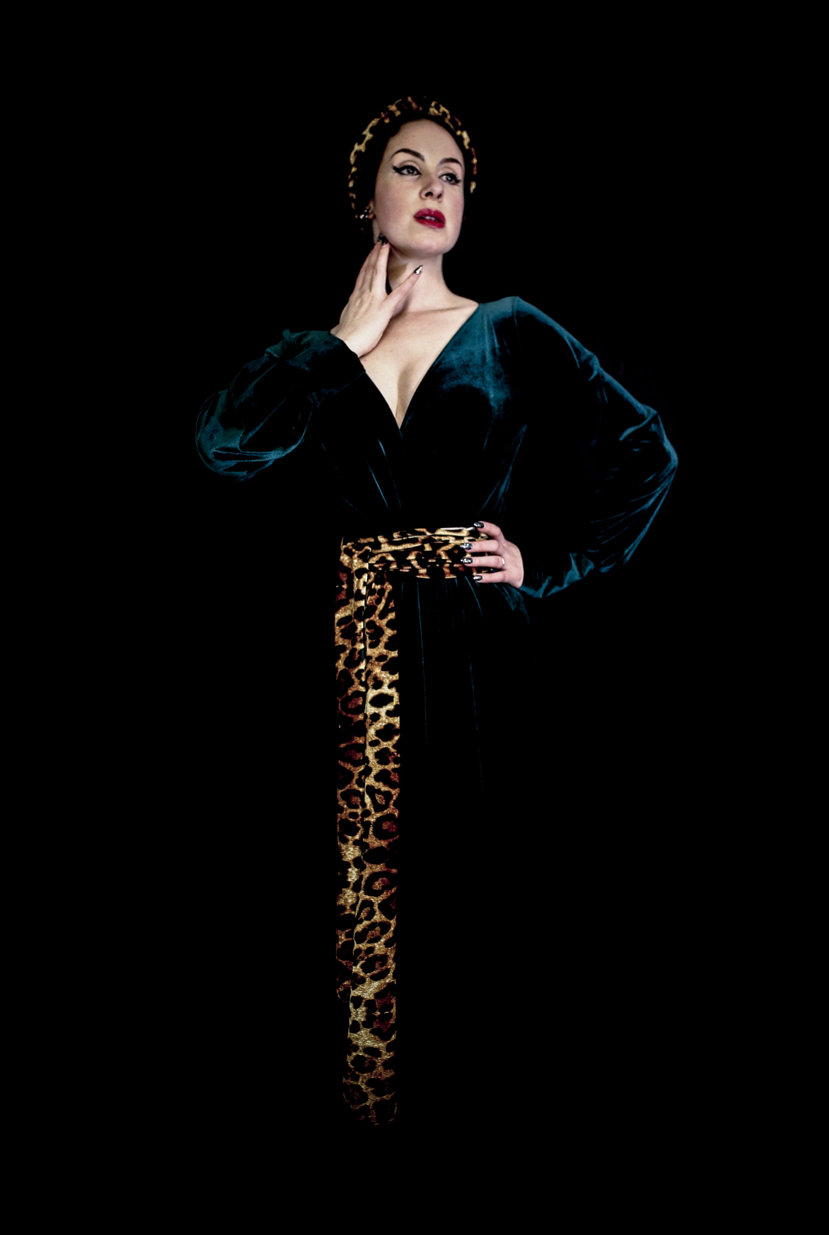Vamp - Dark Green Velvet Maxi Dress