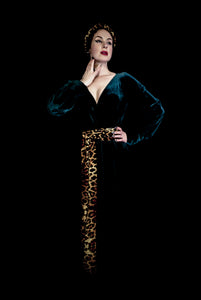 Vamp - Dark Green Velvet Maxi Dress