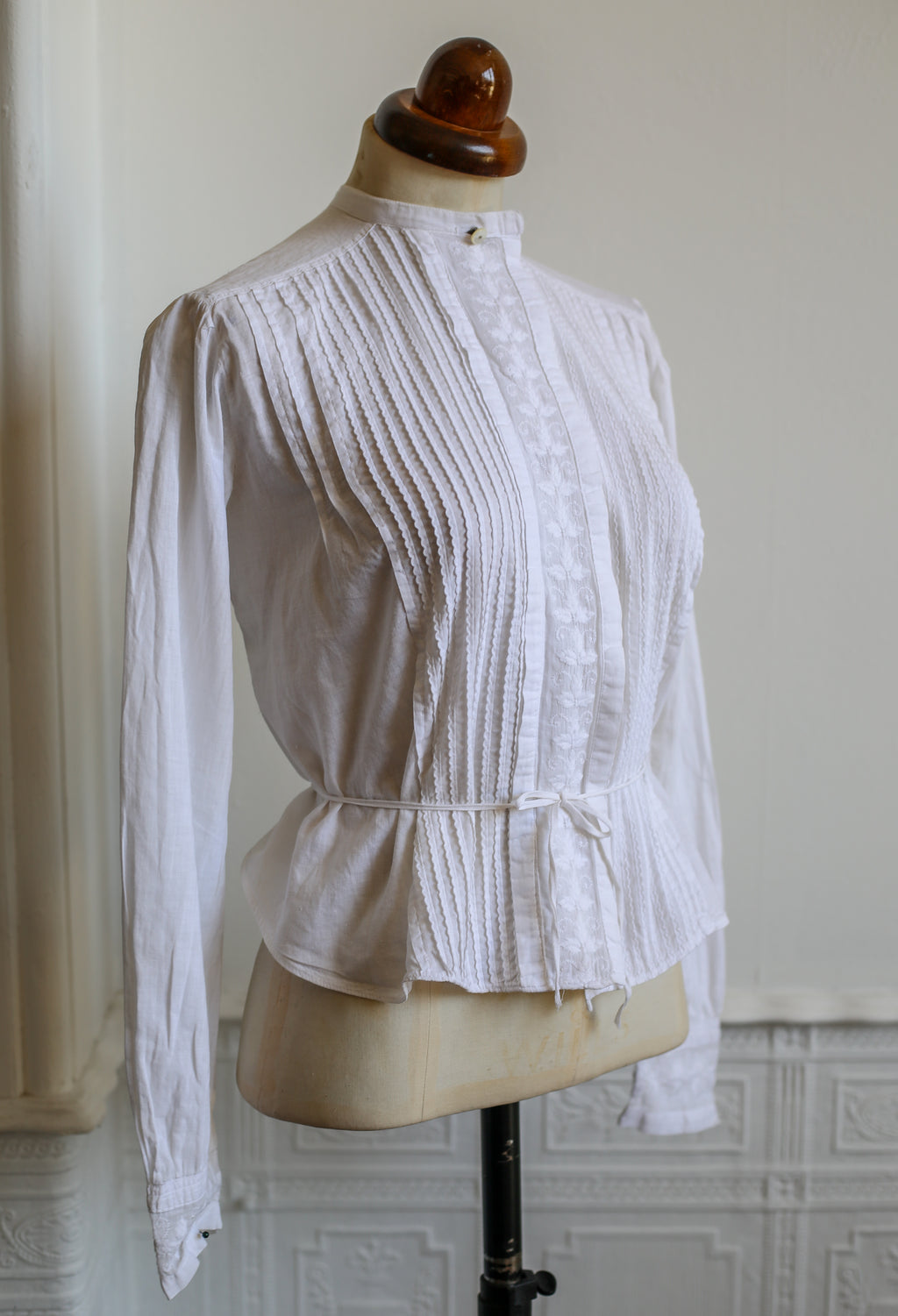Edwardian White Cotton Lawn Blouse