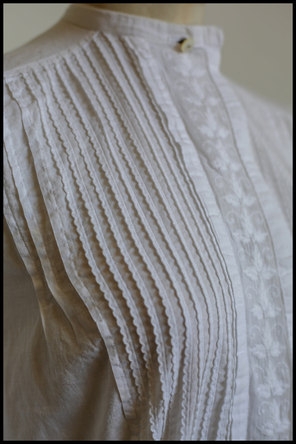 Edwardian White Cotton Lawn Blouse