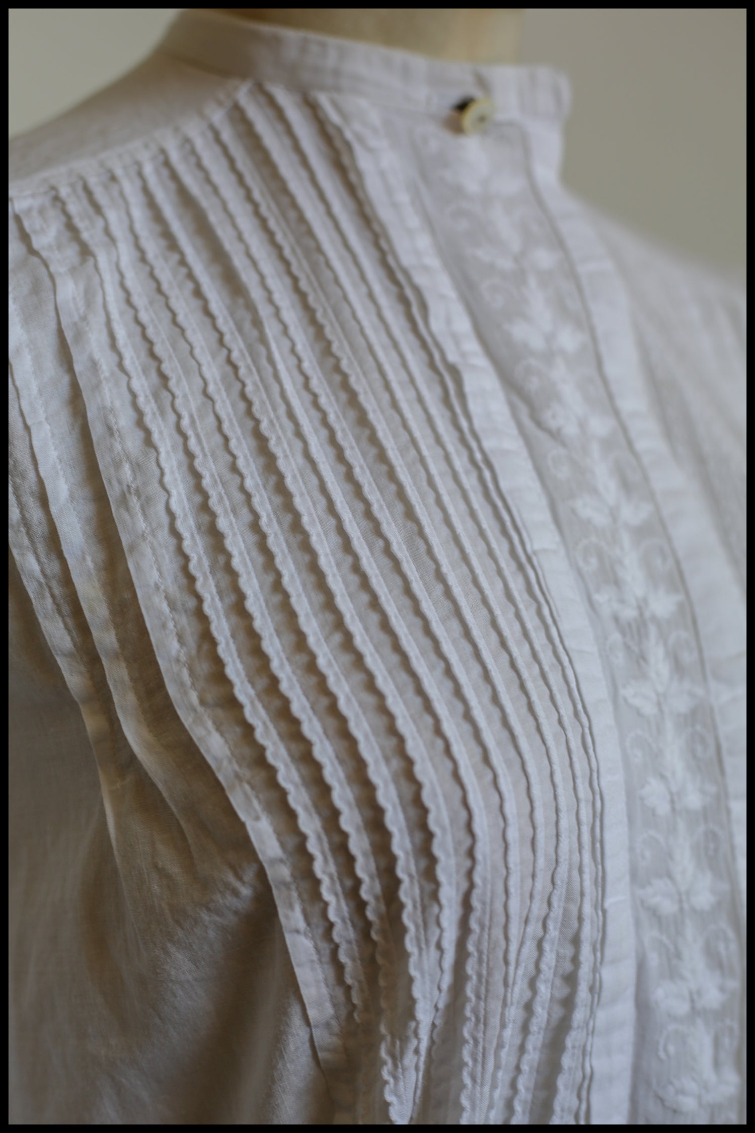Edwardian White Cotton Lawn Blouse