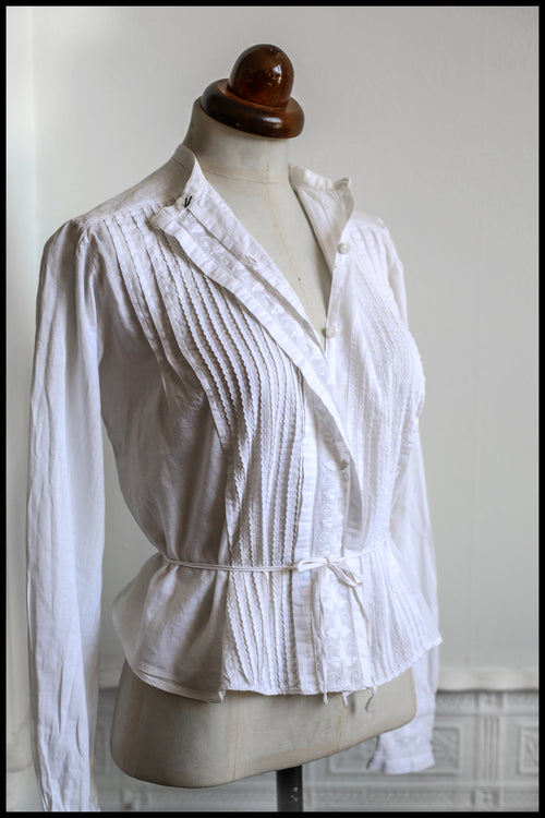 Edwardian White Cotton Lawn Blouse