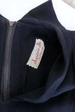 RESERVED - Vintage 1940s Black Crepe Tea Dress