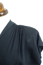 RESERVED - Vintage 1940s Black Crepe Tea Dress