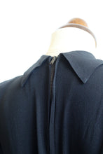 RESERVED - Vintage 1940s Black Crepe Tea Dress