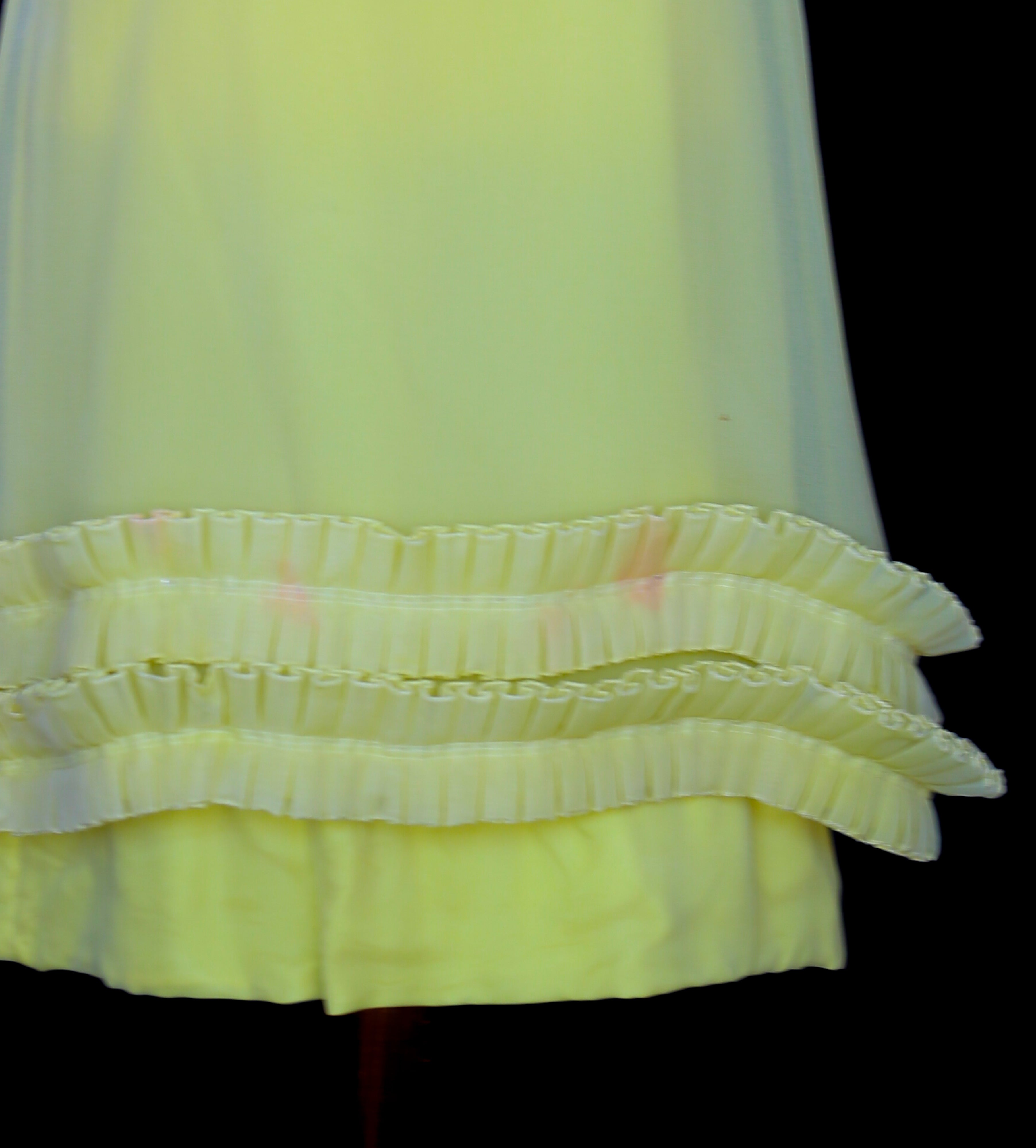 RESERVED - Vintage 1960s Yellow Chiffon Cocktail Dress (As Is)