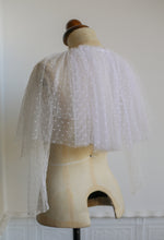 Ivory Point d'esprit Dotty Tulle Capelet Top