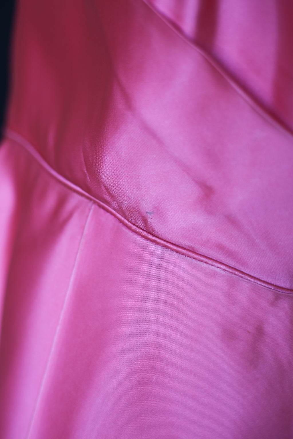 Vintage 1960s Pink Satin Cocktail Dress
