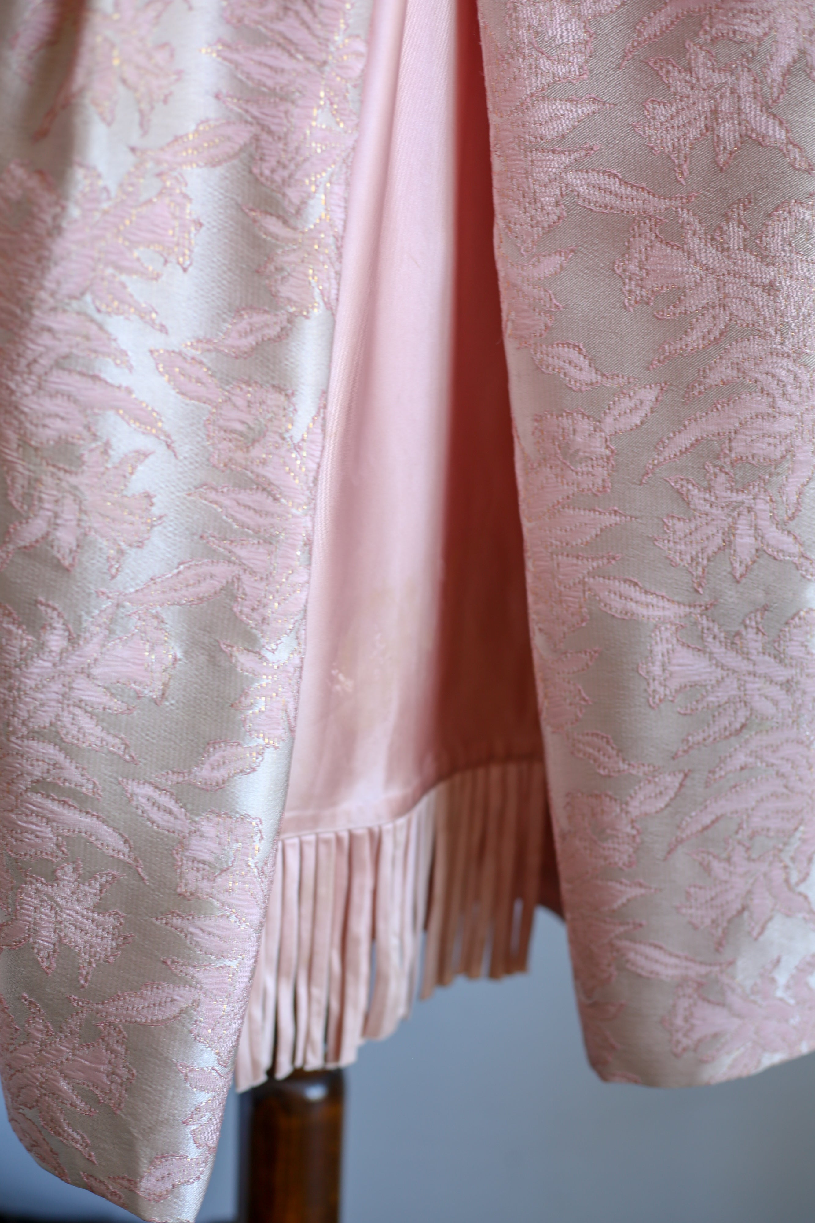 Vintage 1950s Pink Brocade Cocktail Dress