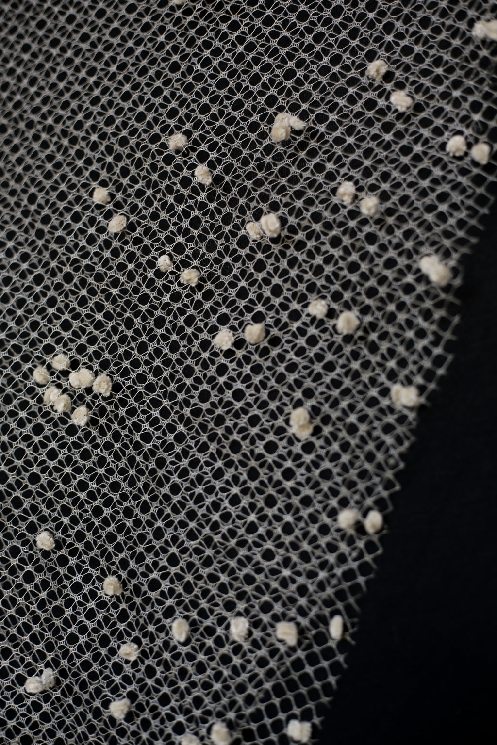 Vintage 1930s Velvet Dot Wedding Veil