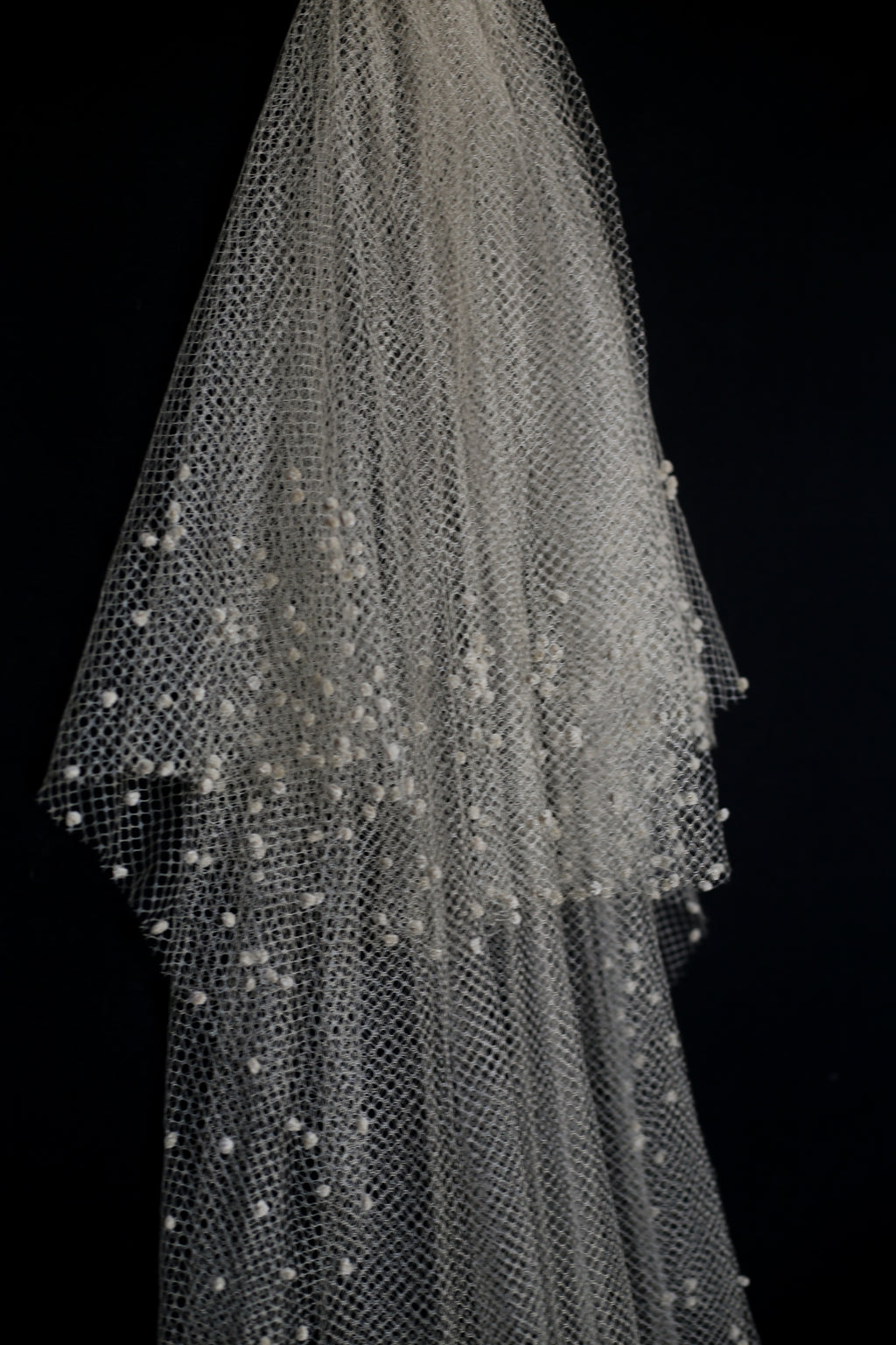 Vintage 1930s Velvet Dot Wedding Veil