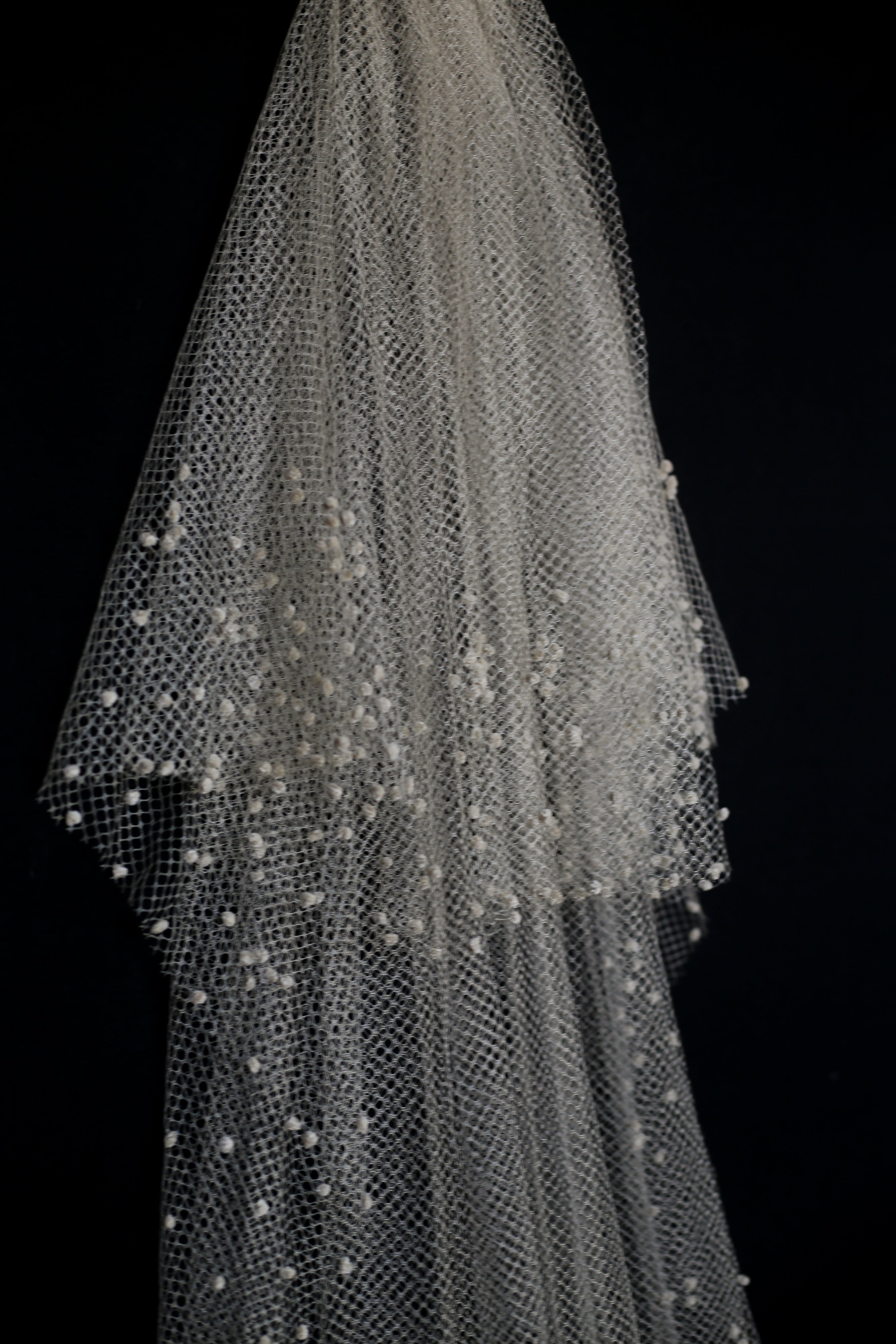 Vintage 1930s Velvet Dot Wedding Veil