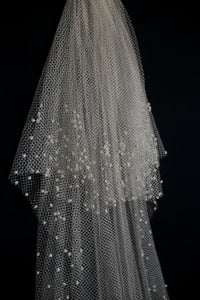 Vintage 1930s Velvet Dot Wedding Veil
