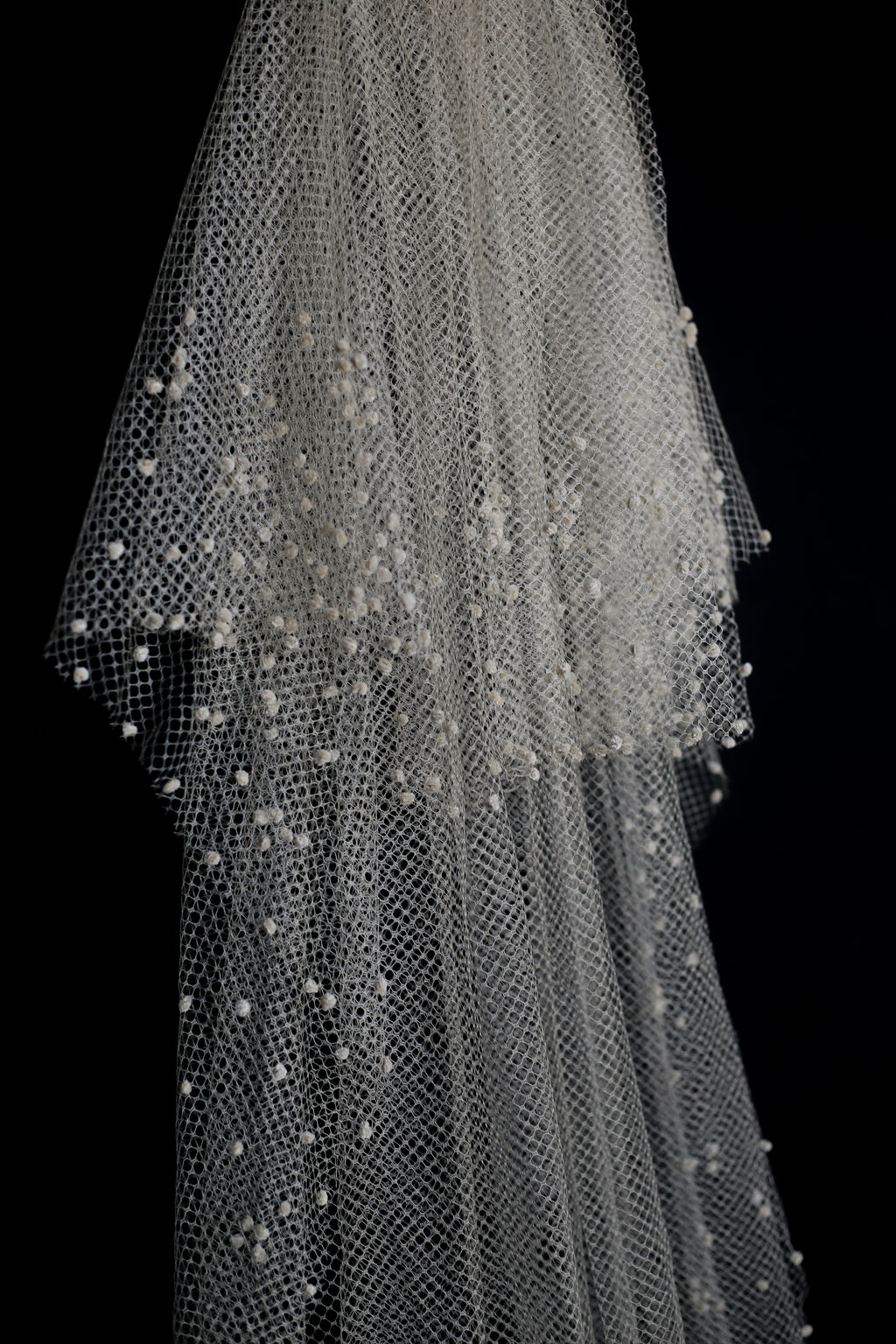 Vintage 1930s Velvet Dot Wedding Veil