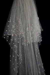 Vintage 1930s Velvet Dot Wedding Veil