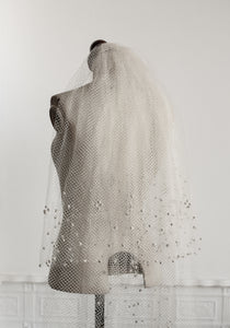 Vintage 1930s Velvet Dot Wedding Veil
