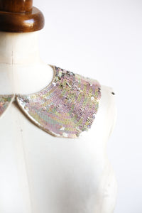 Vintage 1970s Iridescent Sequin Collar