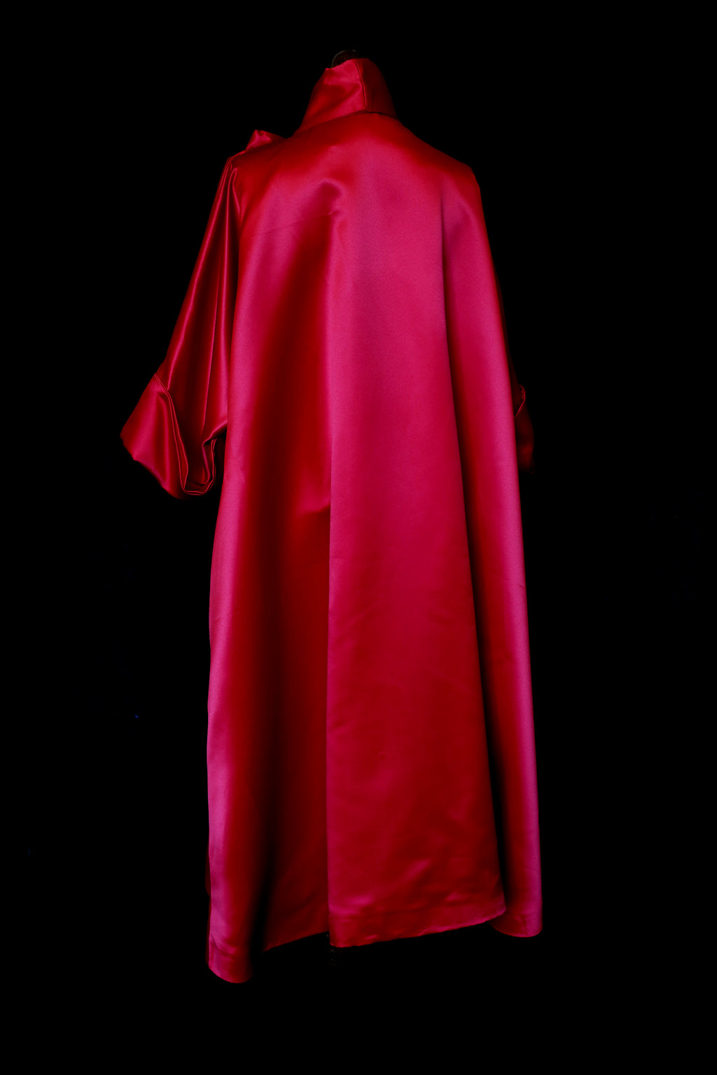 Red Satin Swing Coat
