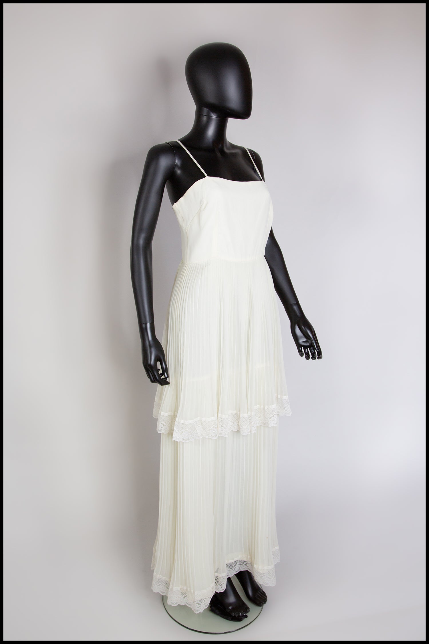 vintage pleated chiffon dress Vintage 1950's Pleated Turquoise Blue Chiffon Party Dress