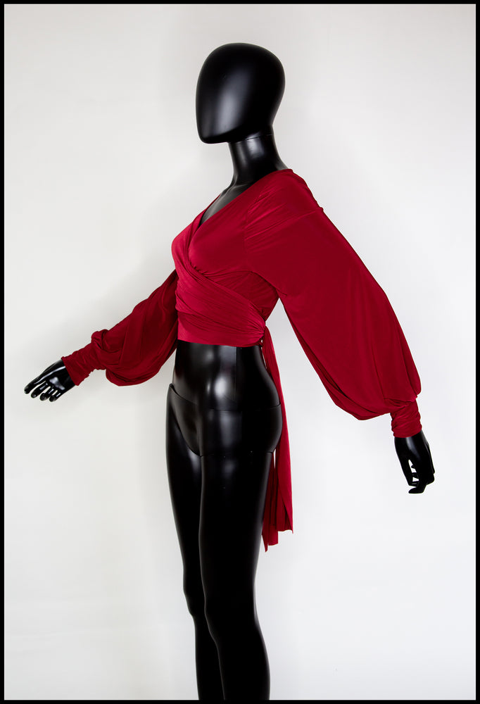 Rockette - Jersey Ballet Wrap Top - Claret