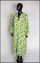 RESERVED Tropical Green Print Maxi Dress