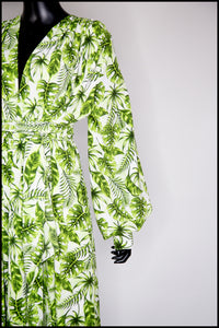RESERVED Tropical Green Print Maxi Dress