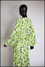 RESERVED Tropical Green Print Maxi Dress