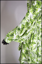 RESERVED Tropical Green Print Maxi Dress