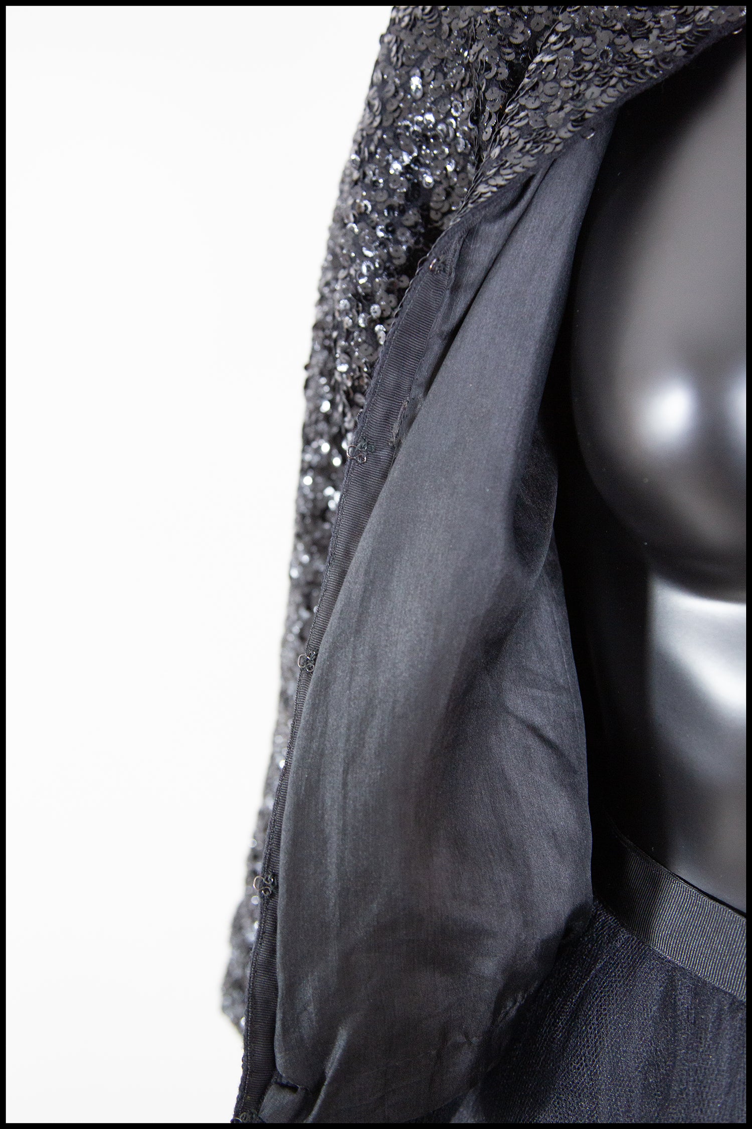 Vintage 1950s Black Sequin Cardigan