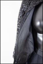 Vintage 1950s Black Sequin Cardigan