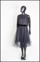 Vintage 1960s Black Cropped Shell Top