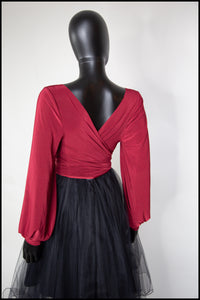 Rockette - Jersey Ballet Wrap Top - Claret