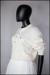 Vintage 1980s Cream Wool Sweater