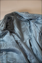 Vintage 1940s Blue Silk Quilted Robe