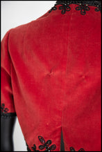 Vintage 1940s Red Velvet Bolero