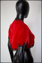 Vintage 1940s Red Velvet Bolero