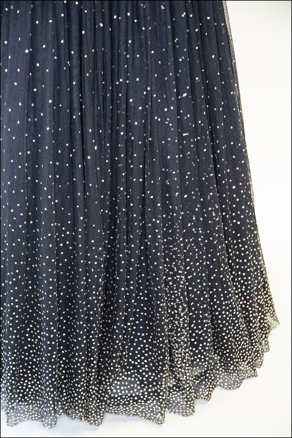 Vintage 1950s Velvet Tulle Glitter Ballgown Dress