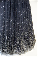 Vintage 1950s Velvet Tulle Glitter Ballgown Dress