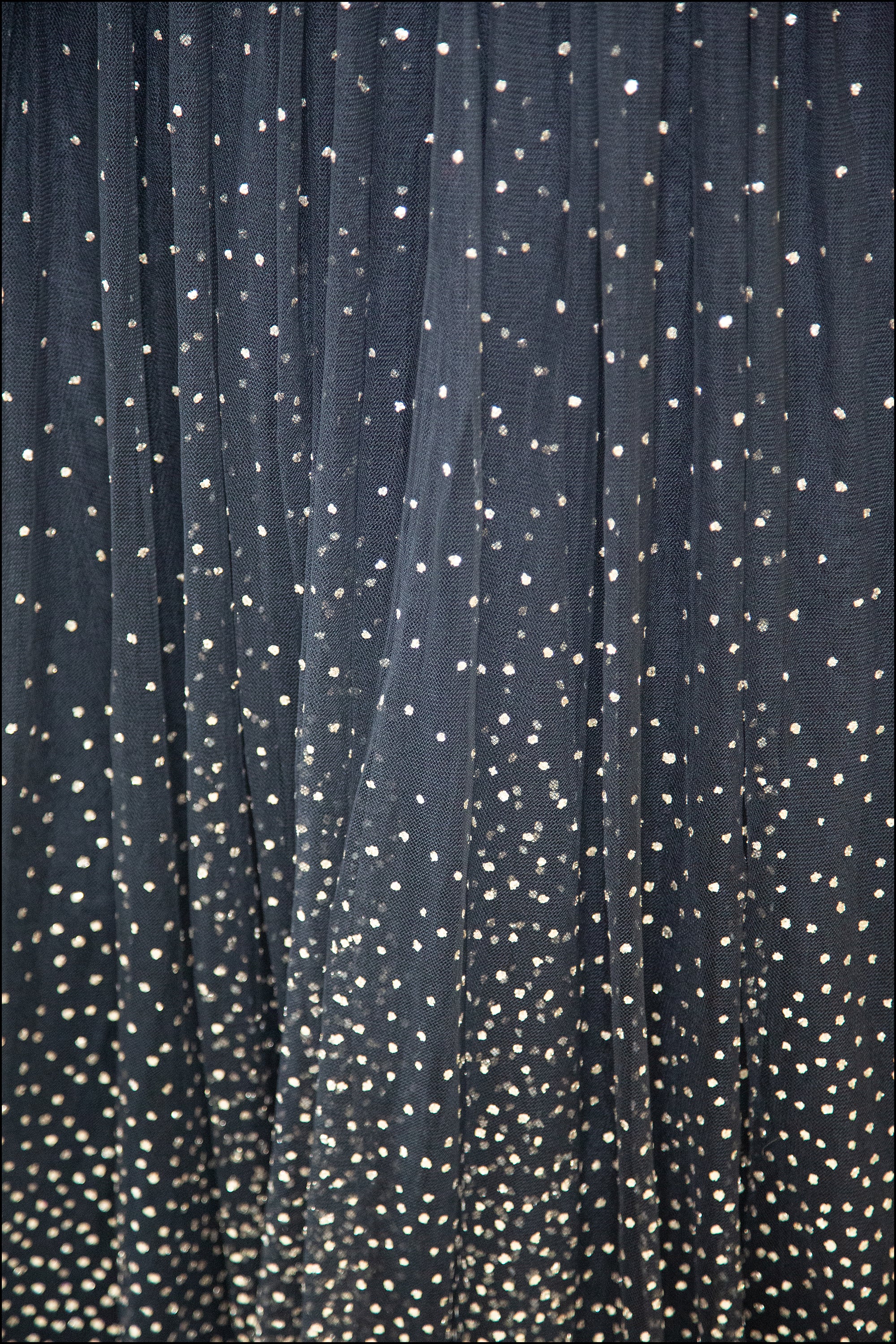 Vintage 1950s Velvet Tulle Glitter Ballgown Dress