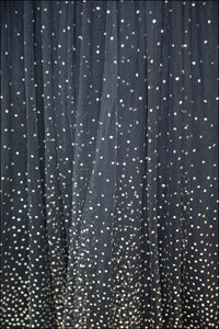 Vintage 1950s Velvet Tulle Glitter Ballgown Dress