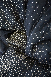 Vintage 1950s Velvet Tulle Glitter Ballgown Dress