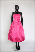 Vintage 1950s Shocking Pink Cocktail Dress
