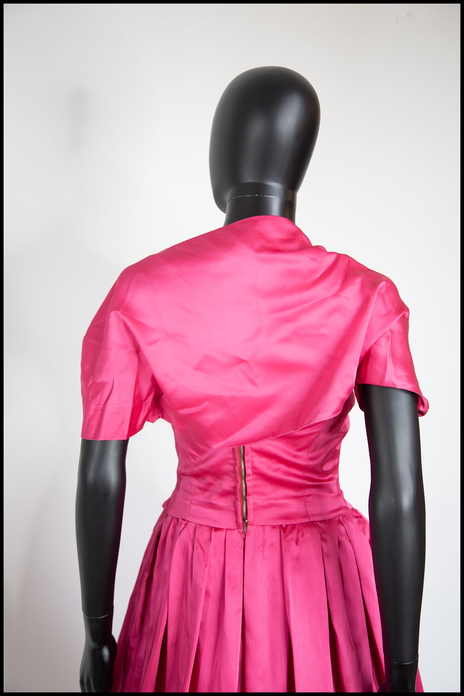 Vintage 1950s Shocking Pink Cocktail Dress