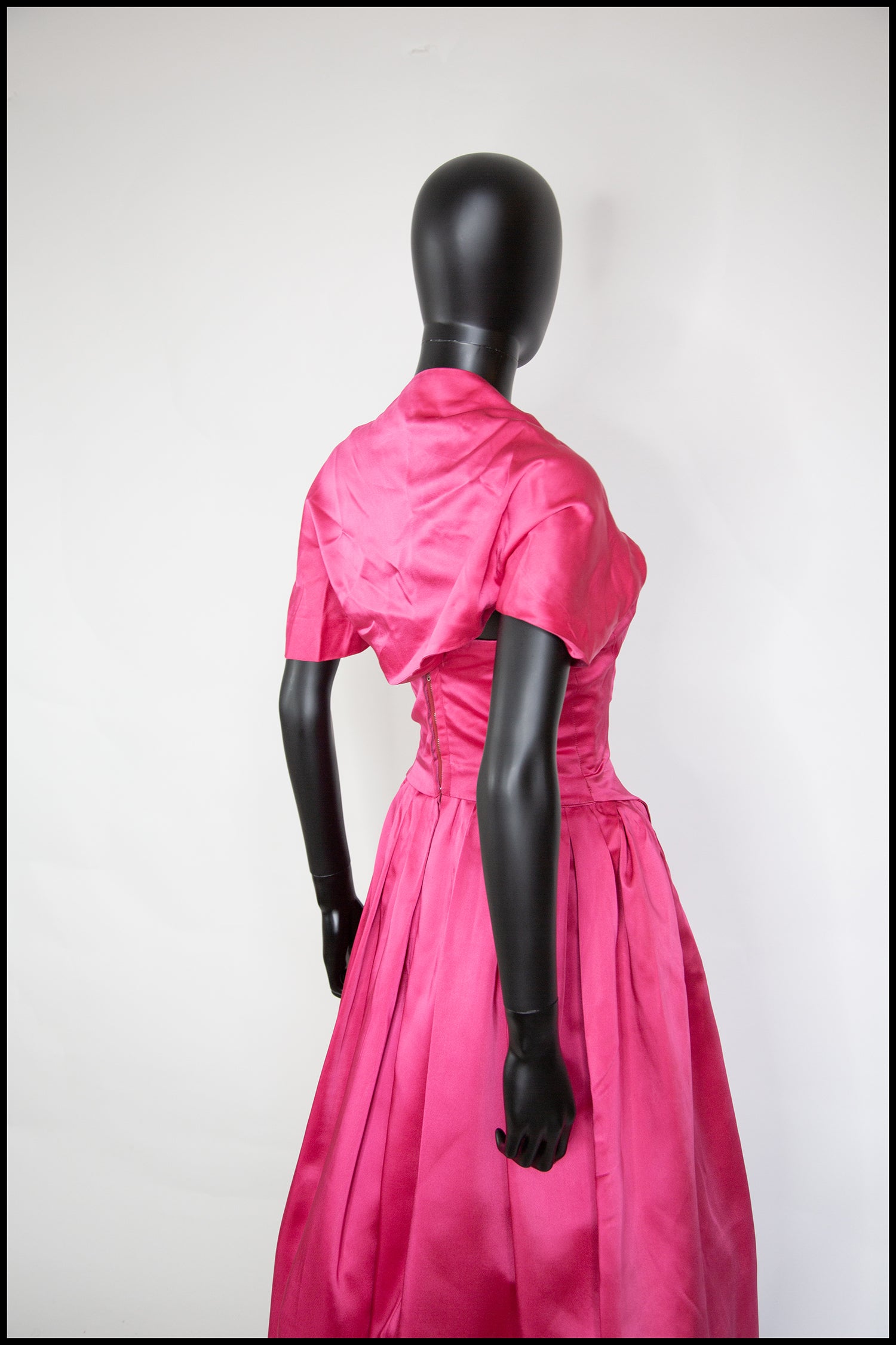 Vintage 1950s Shocking Pink Cocktail Dress