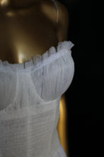 Christina - White Dot Tulle Strapless Gown (sample)