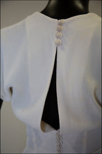 Vintage 1940s Cream Crepe Maxi Dress
